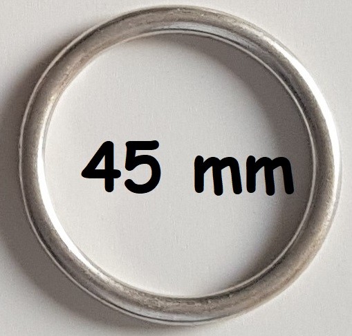 Ring, 45mm, gegossen, altsilbern