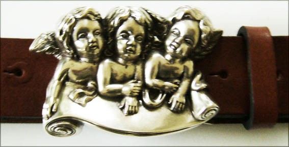Little Angels 4cm,, silberne Fantasy-Engelchen-Schließe, Schnalle