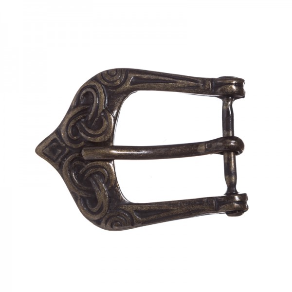 Mittelalter-Schließe mit Knotendesign, 2cm, altmessingfarben, Schnalle