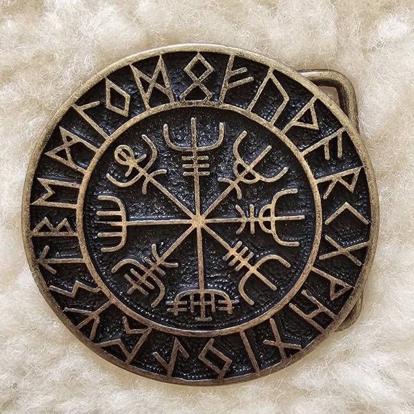 VEGVISIR -Schließe altmessingfarben 4cm, Schnalle
