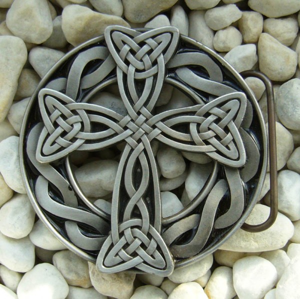 Viking Cross, 4cm, keltische Kreuz-Schließe, Schnalle