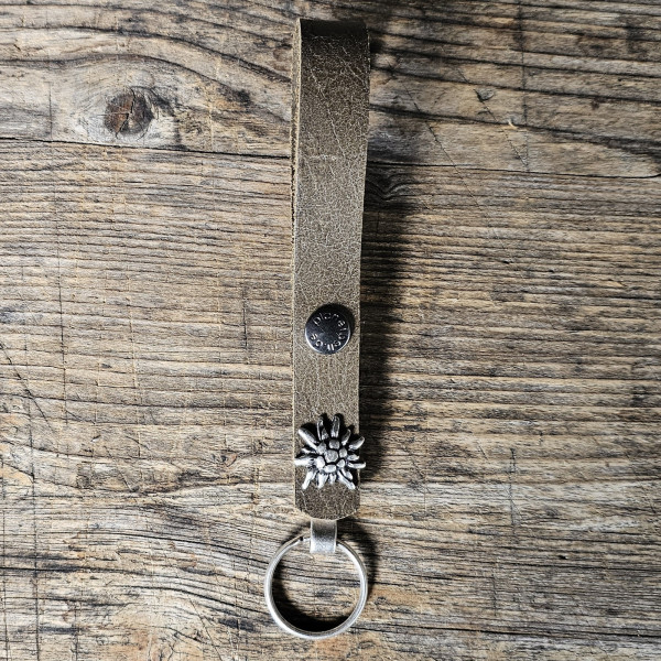 Schlüsselanhänger LOOP EDELWEISS, Fb:silber, Keyholder