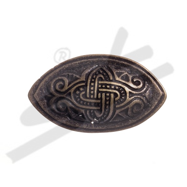 leichte Merowinger Brosche, Fb:altmessing, Schmuck, Mittelalter, Larp