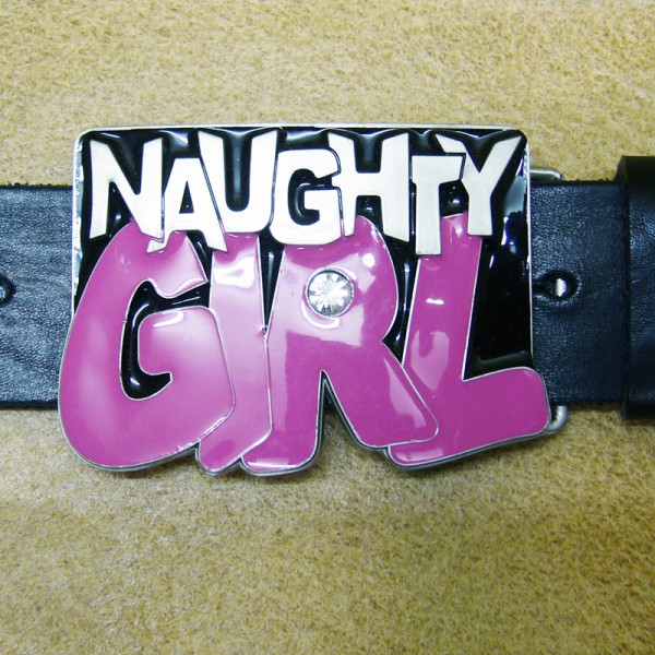 Naughty Girl, 4cm Gürtelschließe, Schnalle