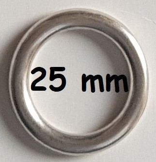Ring, 25mm, gegossen, altsilbern