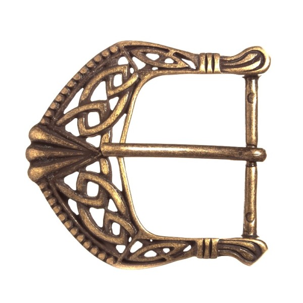 BALDER 40 - Celtic Buckle, messingfarben, 4cm, keltische Knoten-Schließe, Schnalle