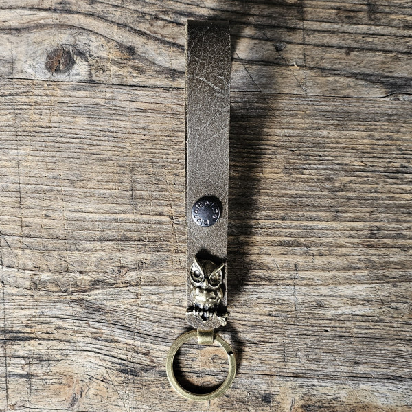 Schlüsselanhänger LOOP EULE, Fb:messing, Keyholder