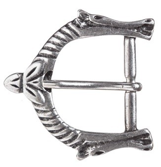 ARAMIS, 3cm, silberfarbene Pferde-Schließe,Mittelalter,Wikinger