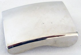 Placca, 4cm, glänzend silberne Koppelschließe