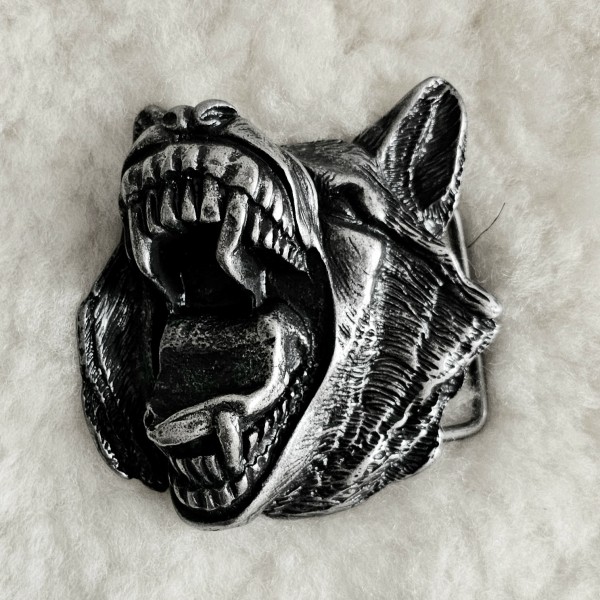 FENRIS,WOLFSRACHEN,Gürtelschließe,Schnalle,für 4cm Riemen,Fb:eisen,Mittelalter,Wikinger,Larp,Cosplay